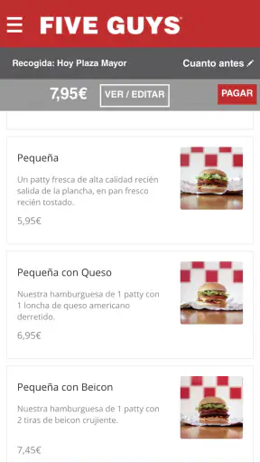 Five Guys screenshot