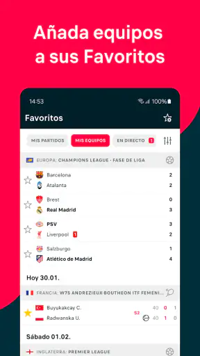 Flashscore: Resultados en vivo screenshot