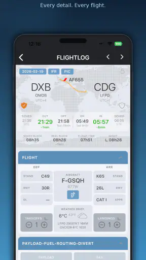 FlightLog screenshot