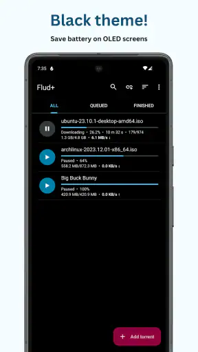 Flud+ screenshot