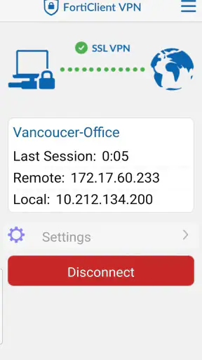 FortiClient VPN screenshot