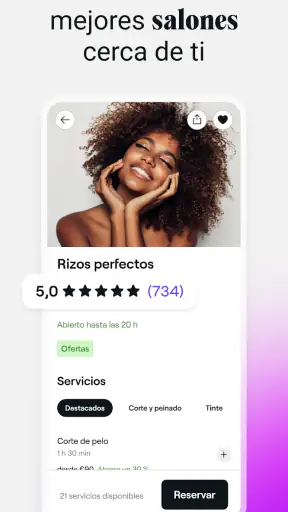 Fresha para clientes screenshot
