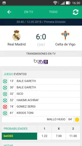 Futbol en TV screenshot
