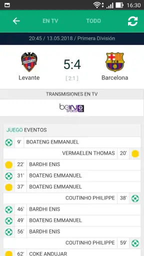 Futbol en TV screenshot