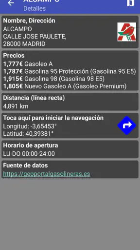 Gasolineras España screenshot