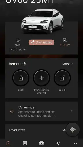 Genesis connected Services screenshot