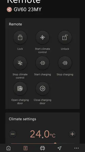 Genesis connected Services screenshot