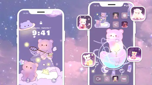 Glitter Wallpaper: Theme, Icon screenshot