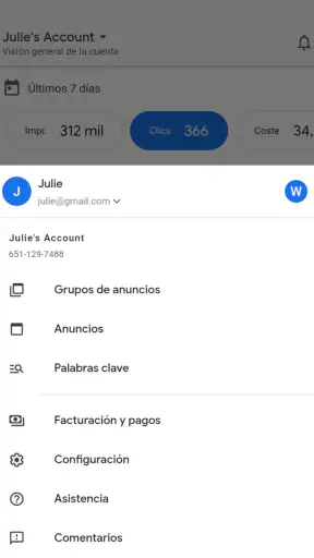 Google Ads screenshot