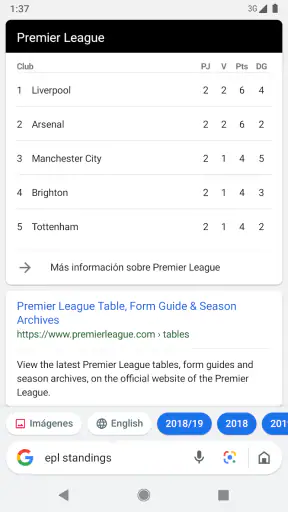Google Go screenshot