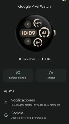 Google Pixel Watch screenshot