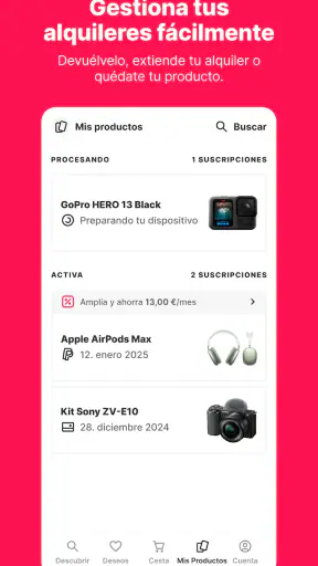 Grover – alquila tecnología screenshot