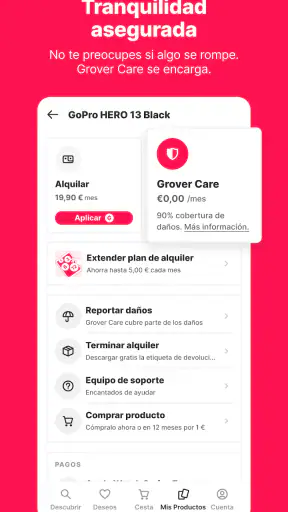 Grover – alquila tecnología screenshot