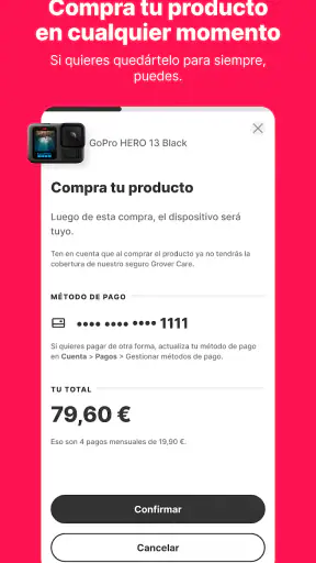 Grover – alquila tecnología screenshot