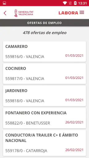 GVA PuntLABORA screenshot