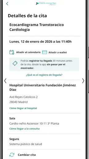 H. U. Fundación Jimenez Díaz screenshot