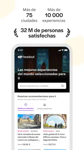 Headout: entradas y tours screenshot