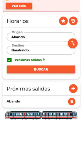 Horarios Tren, Metro y Tranvía screenshot