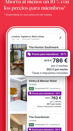 Hoteles.com: ¡hoteles y más! screenshot