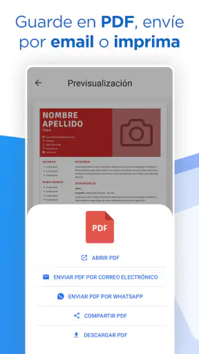 IA Crear Currículum - CV PDF screenshot
