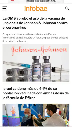 Infobae screenshot