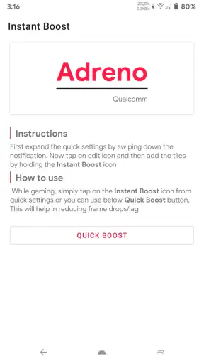 Instant Boost : Addon screenshot