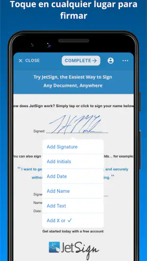 JetSign: Rellenar y firmar PDF screenshot
