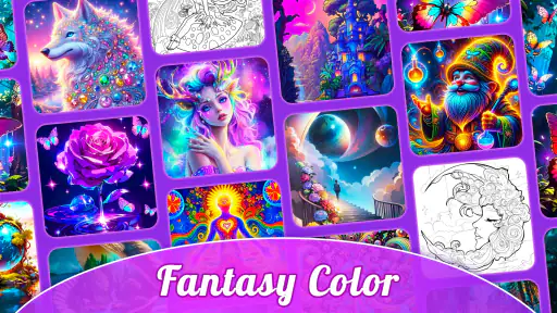 Juego de colorear de fantasía screenshot