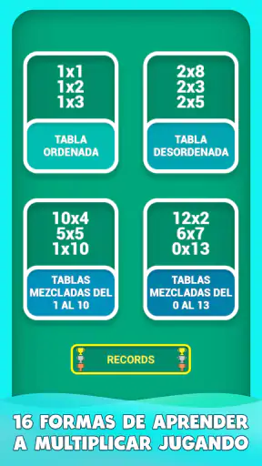 Juego de tablas de multiplicar screenshot