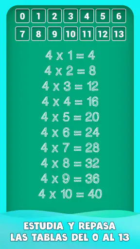 Juego de tablas de multiplicar screenshot