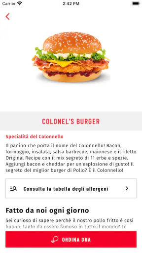 KFC Italia screenshot