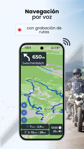 Kurviger navigation moto screenshot