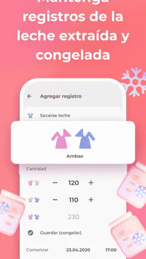 Lactancia y Baby tracker Erby screenshot