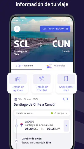 LATAM Airlines screenshot