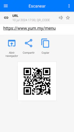 Lector de código QR screenshot
