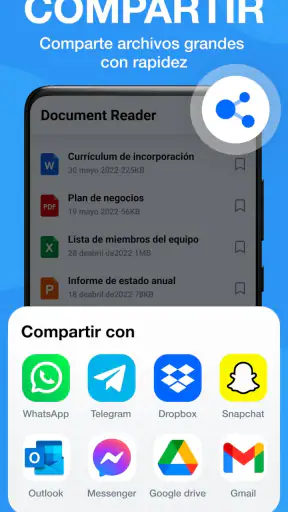 Lector de documentos: PDF,Word screenshot