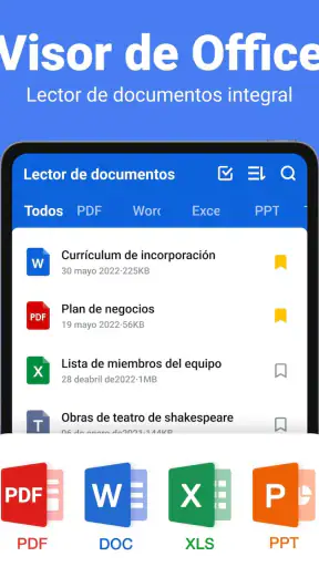 Lector de documentos: PDF,Word screenshot