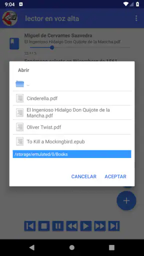 Lector en voz alta en español screenshot