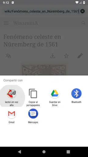 Lector en voz alta en español screenshot
