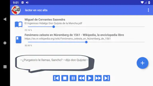 Lector en voz alta en español screenshot