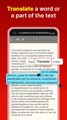 Lectura en español, audiolibro screenshot