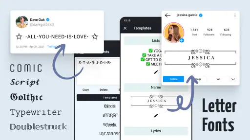 Letras Bonitas - Fuentes Guays screenshot