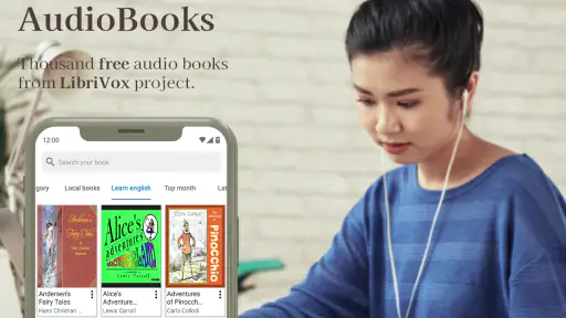 LibriVox: Audio bookshelf screenshot