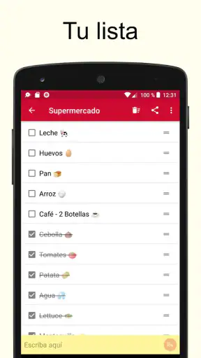 Lista de compras screenshot