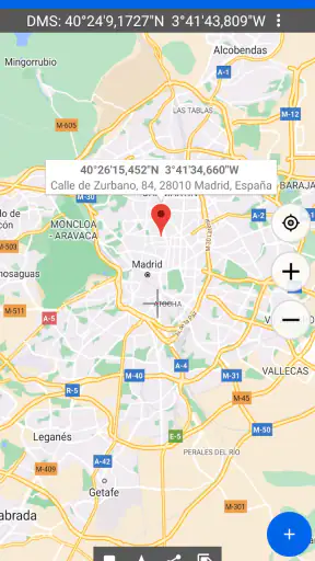 Mapa de coordenadas GPS screenshot