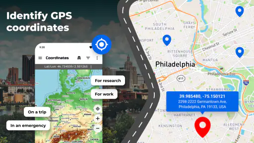 Mapa de coordenadas GPS screenshot
