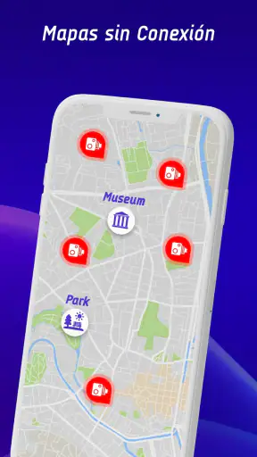 Mapas sin conexión, GPS screenshot