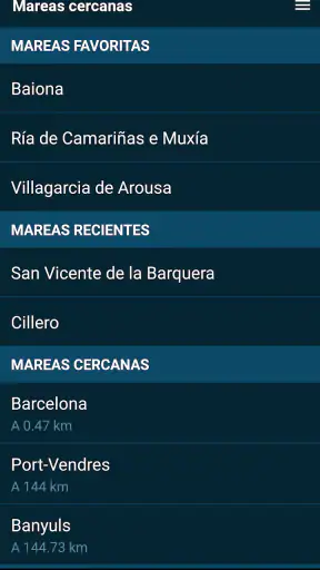 Mareas cercanas screenshot