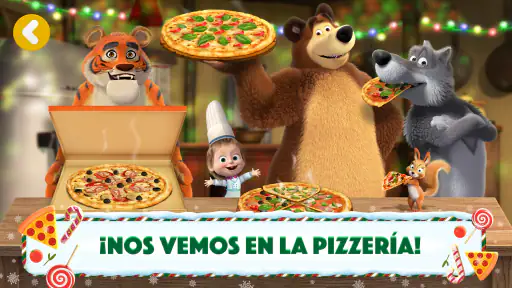 Masha y el Oso Juegos de Pizza screenshot