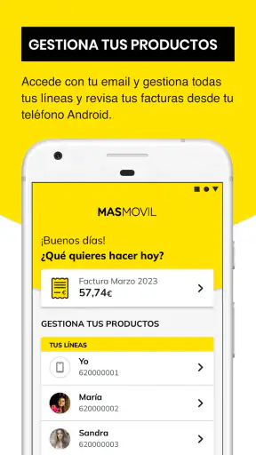 MASMOVIL - Área de cliente screenshot